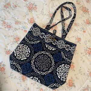 Vera Bradley Canterbury Cobalt Blue Tote Bag